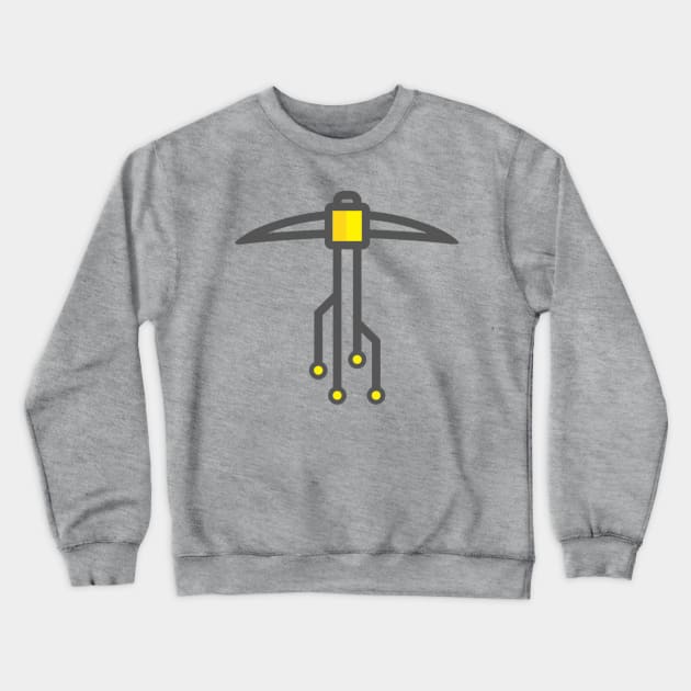 Miner Pickaxe Crewneck Sweatshirt by CryptographTees